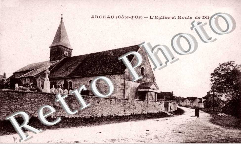 L'eglise et la route de Dijon