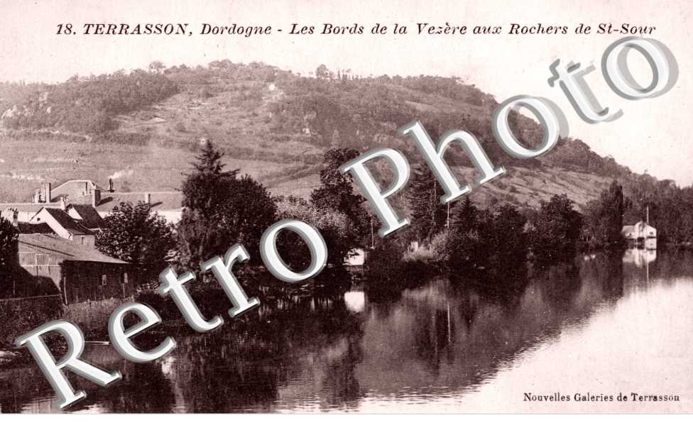 les Bords de la Vezere aux Rochers de Saint-Sour