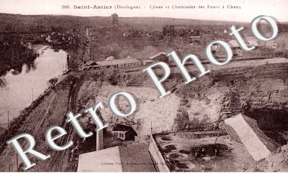 Cones et cheminees a fours a Chaux