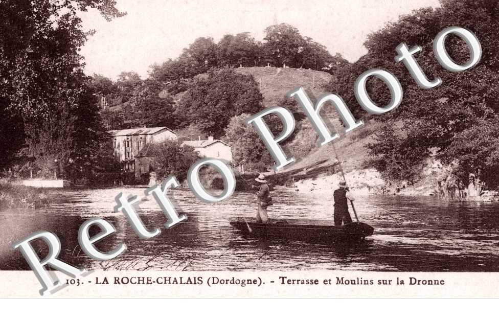 Terrasse et moulin de la Dronne
