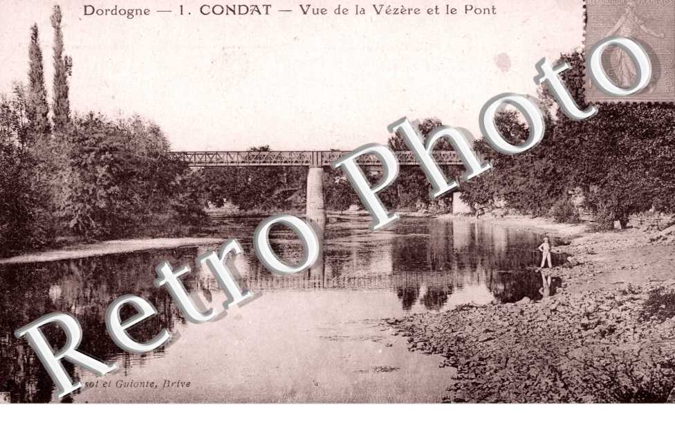 Vue de  la Vezere et le pont