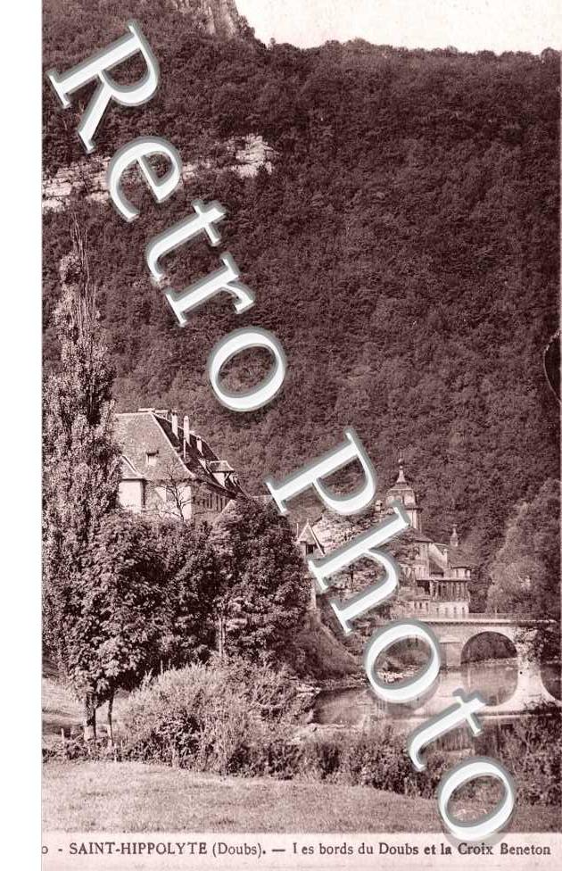 Les bords du Doubs et la Croix Beneton