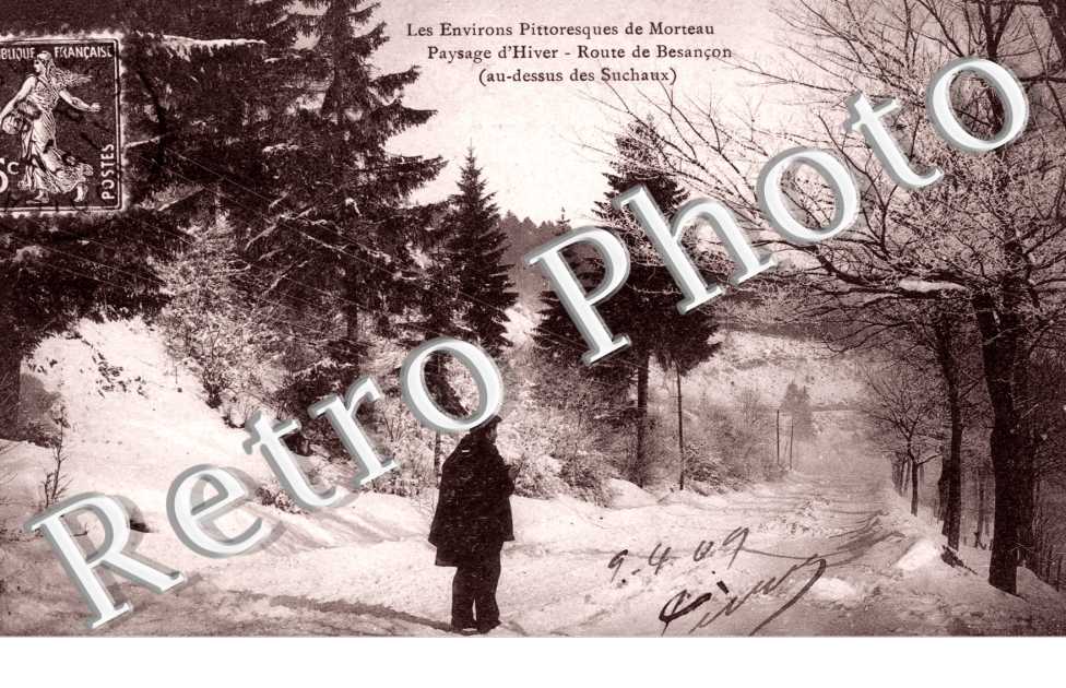 Paysage d&#039;Hiver route de Besancon