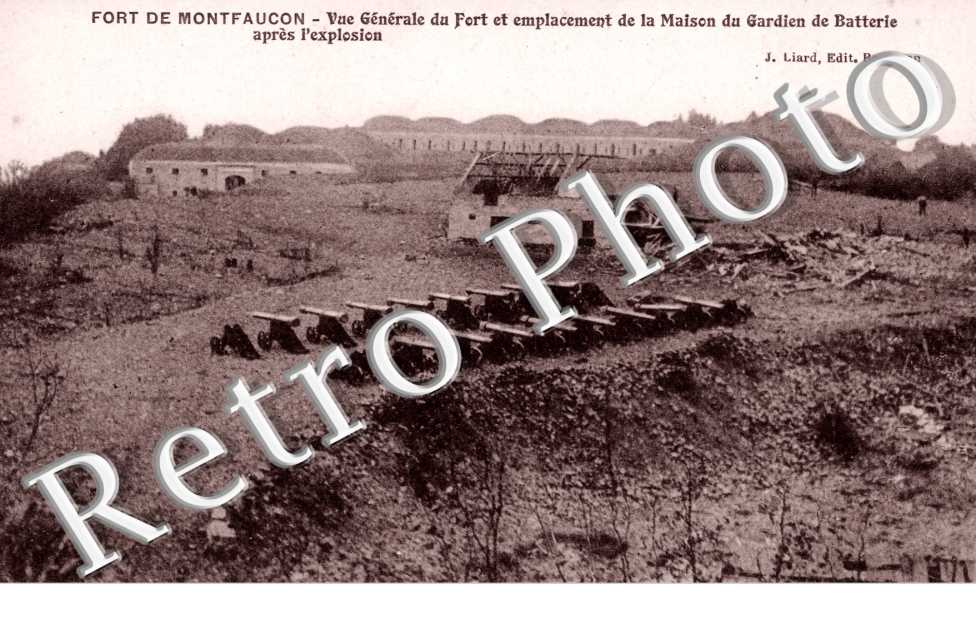 Vue Generale du Fort et Emplacement de la Maison du Gardin de Batterie apres l&#039;explosion