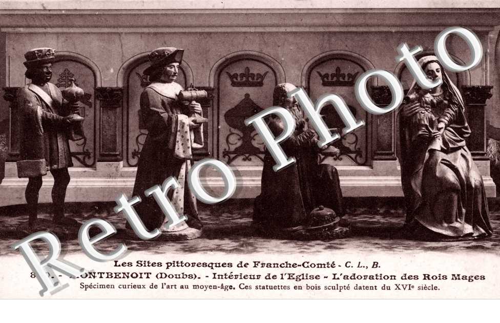 interieur de l'Eglise, l'adoration des rois mages