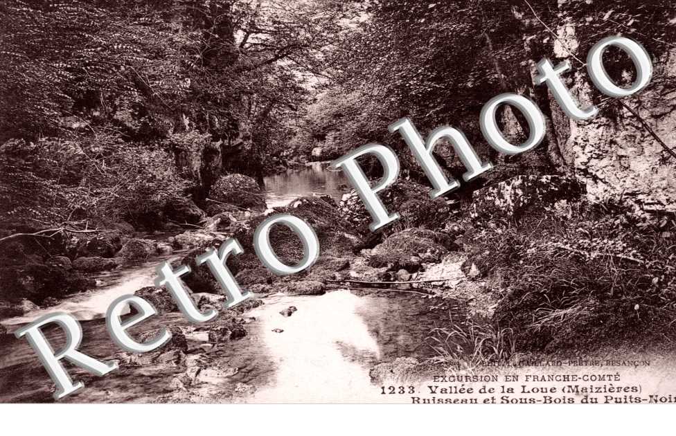 vallee de la Loue, ruisseau et sous-bois du puits-noir