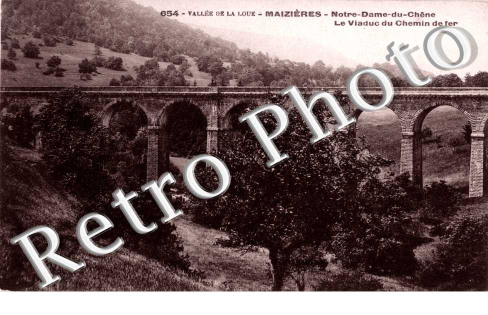 vallee de la Loue, le viaduc du chemin de fer