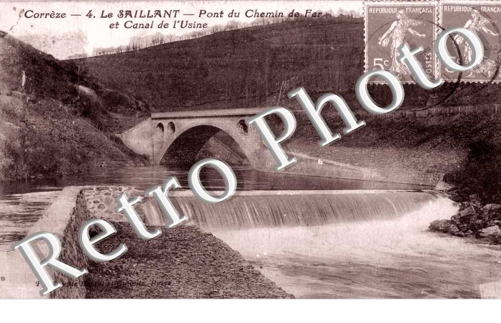 Le Saillant - lPont du Chemin de fer et canal de l&#039;usine