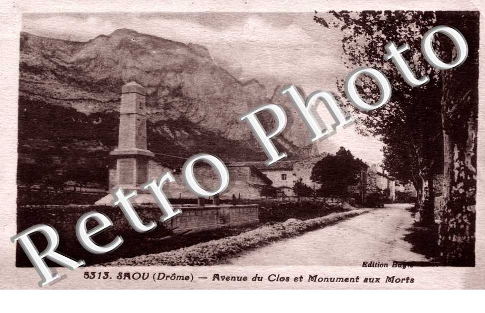 Avenue du clos et monument aux morts