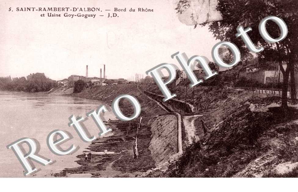 Bords du Rhone et usine Goy-Goguay