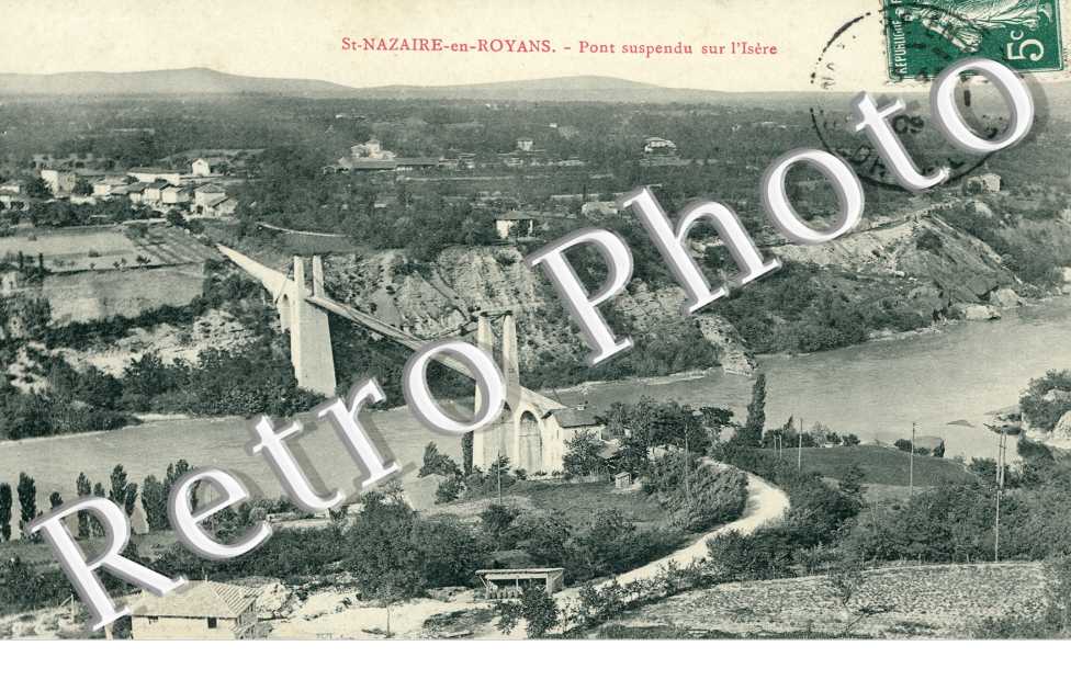 Le pont suspendu sur l'Isere