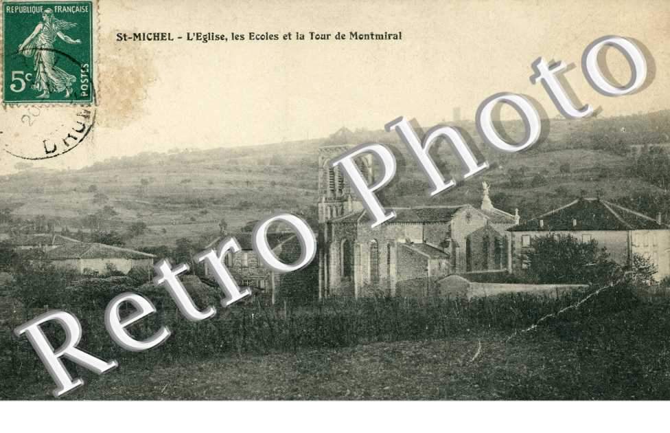 L'eglise - les ecoles et la tour de Montmiral