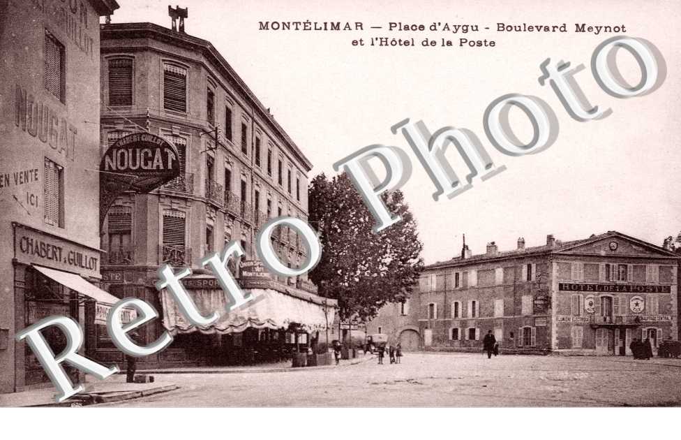 Place d'Aygu, Boulevard Meynot et Hotel de la Poste