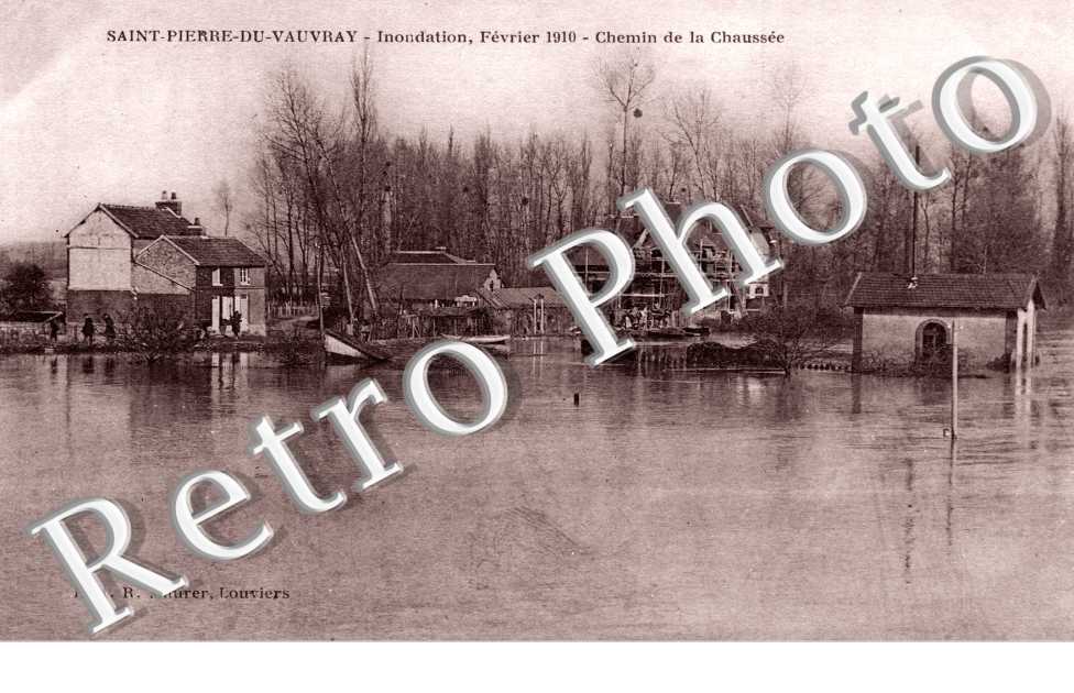 Inondation fevrier 1910 - chemin de la Chaussee