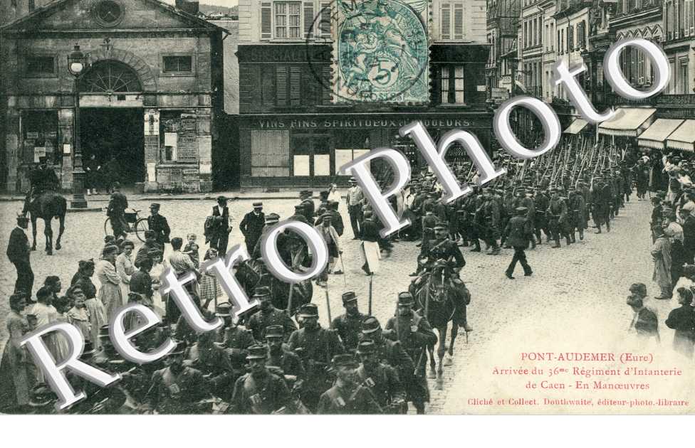 Arrivee du 36e regiment d'infanterie de Caen - En manoeuvres