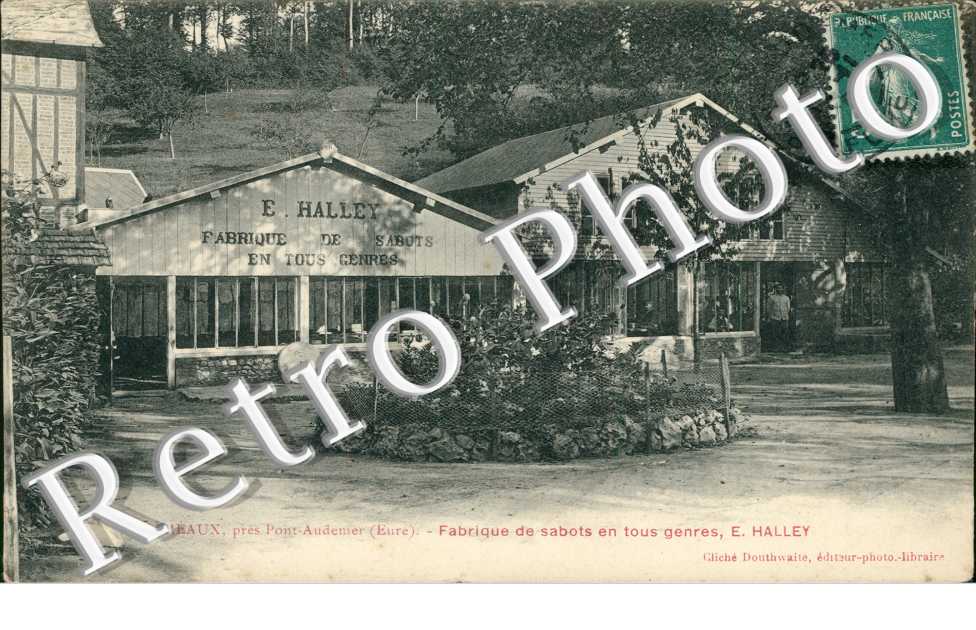 Preaux, Fabrique de sabots en tous genres, E. Halley