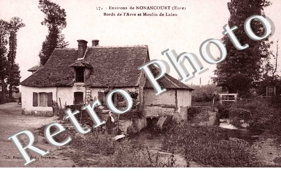 bords de l'Avre et moulin de Laleu