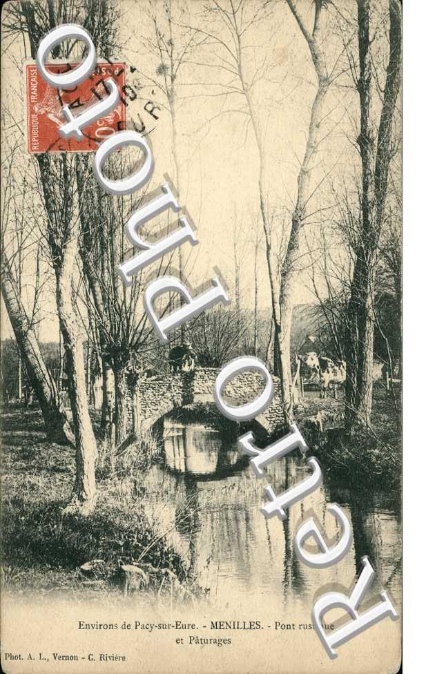 Pont rustique et paturages
