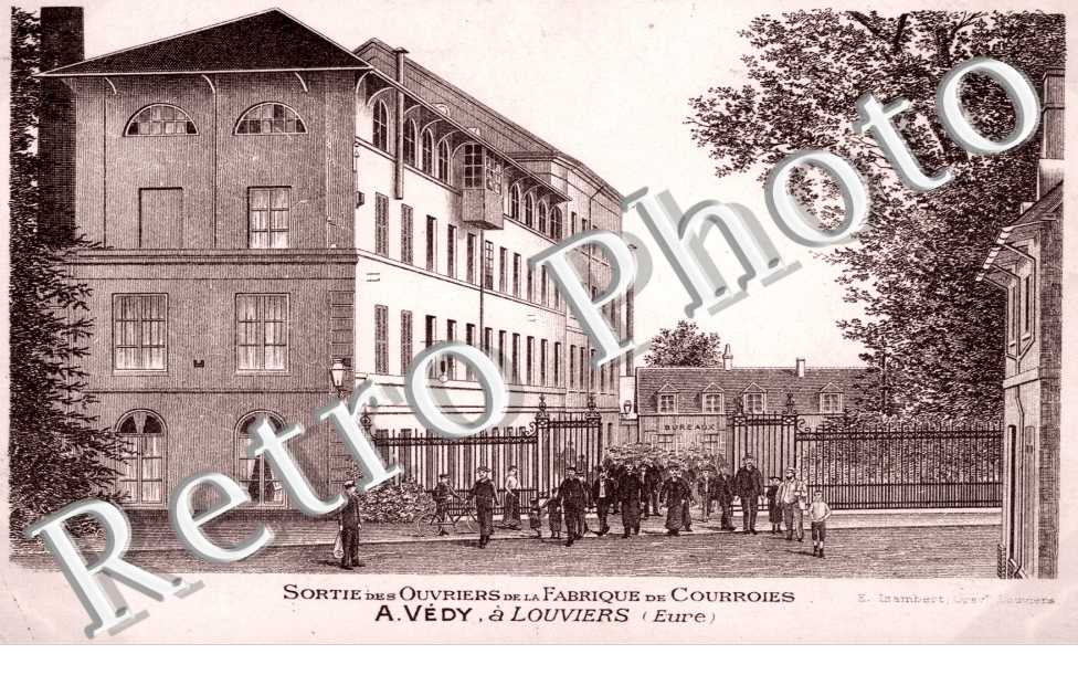 Sortie des ouvriers de la fabrique de courroie - A. Vedy