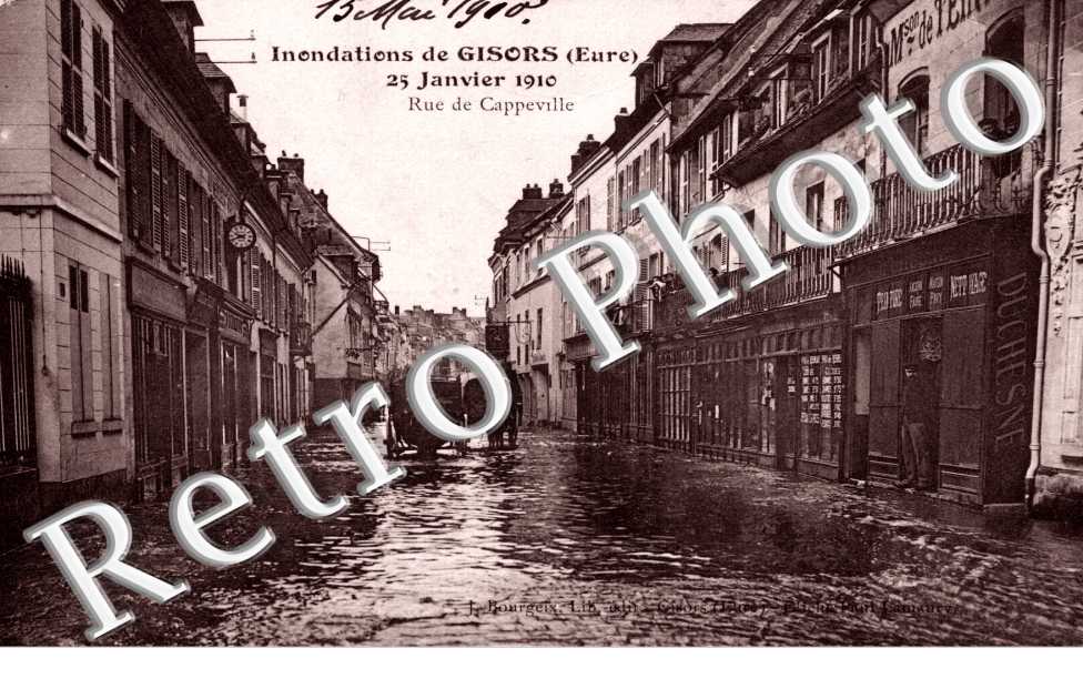 Rue de Cappeville inondations 25 janvier 1910 