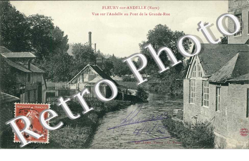 Vue sur l'Andelle au pont de la grande rue