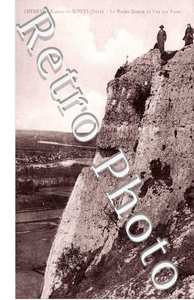 la roche et vue sur Poses