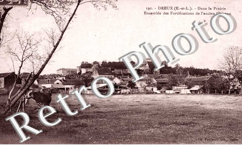 Prairie et fortifications de l'ancien Chateau