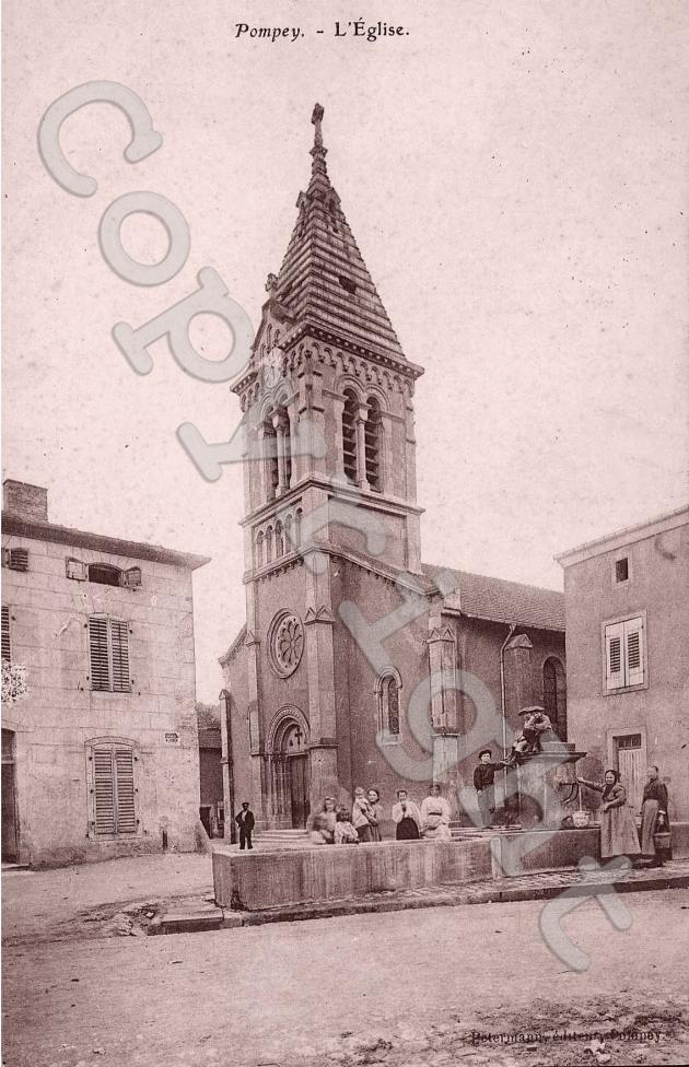 photos ancienne de mon village L'EGLISE 54 POMPEY
