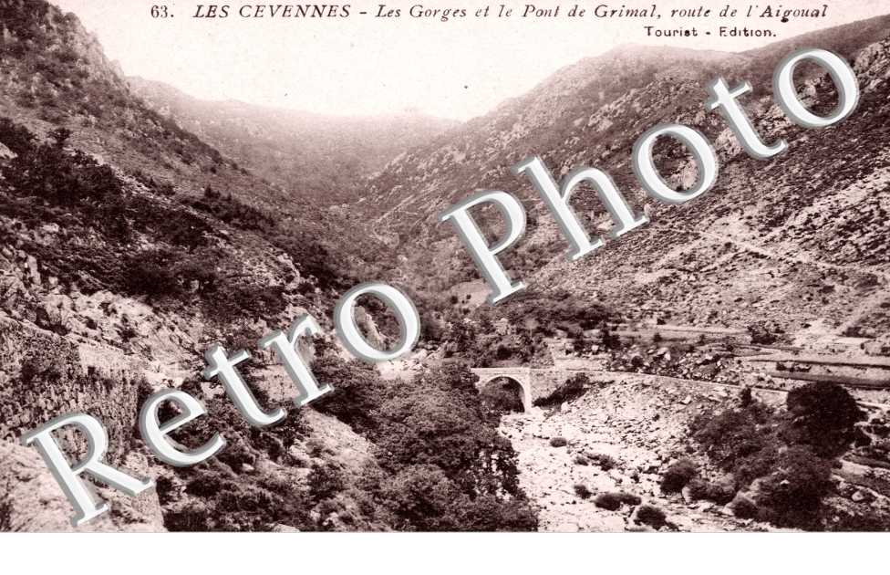Les Cevennes, les Gorges et le Pont de Grimal route de l'Aigoual