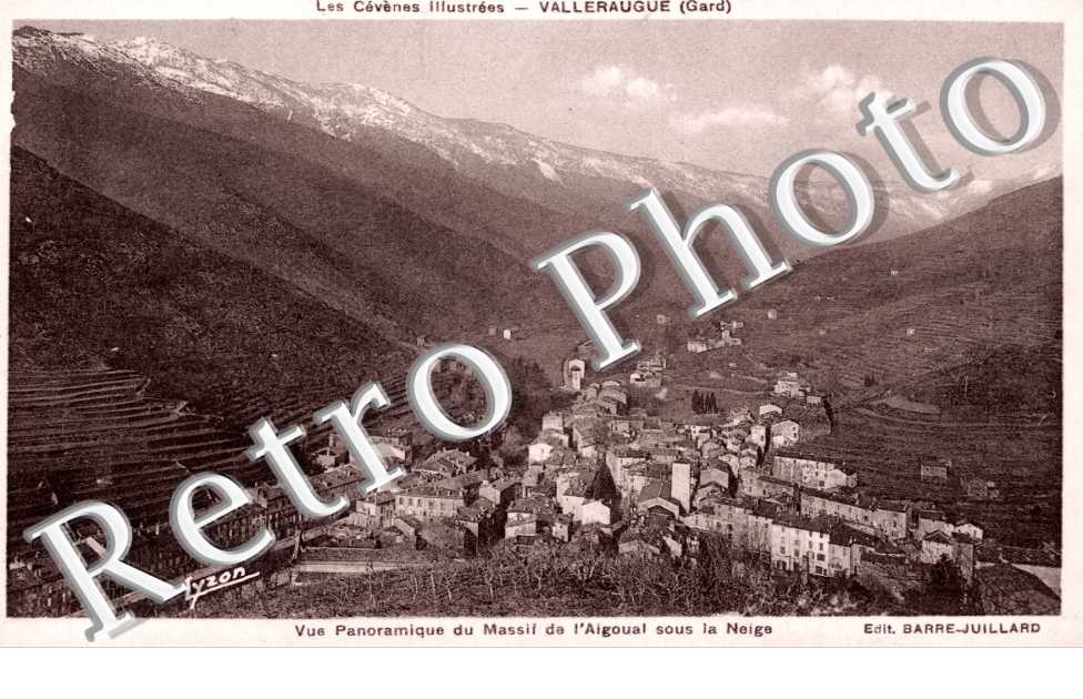 Vue panoramique du Massif de l'Aigoual sous la neige