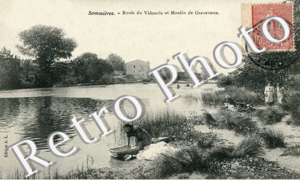 Bords du Vidourle et Moulin de Gravesse