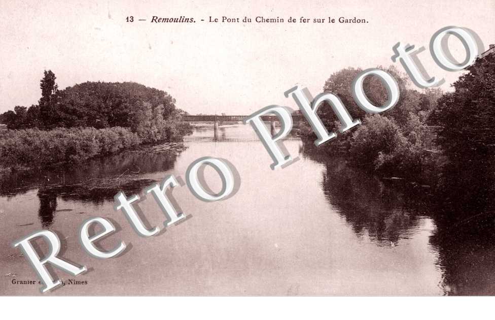 Le pont du chemin de fer sur le Gardon