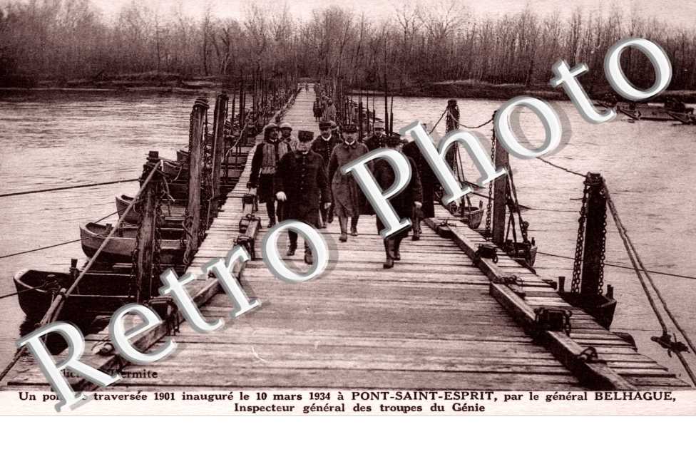Un pont de traversee 1901 inaugure le 10 mars 1934 par le generale Belhague
