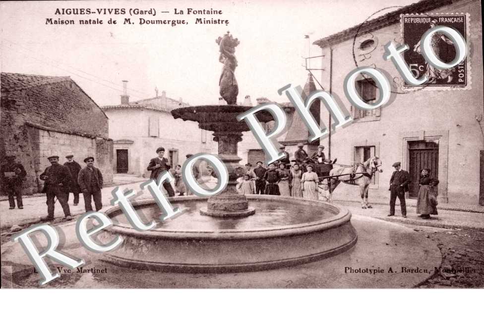 Fontaine - maison natale de M. Doumergue (ministre)