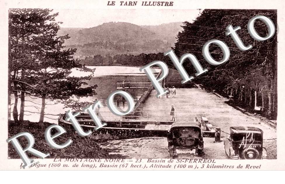 Bassin de Saint-Ferreol. la digue
