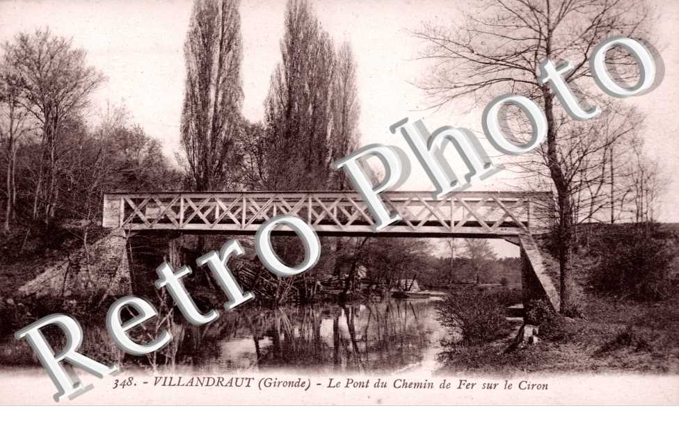 Le pont du chemin de fer sur le Ciron