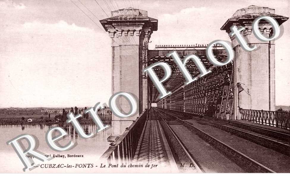 Cubzac les Ponts   Le pont du chemin de fer