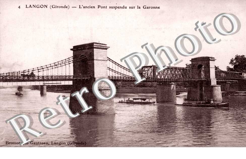 l'ancien Pont suspendu sur la Garonne