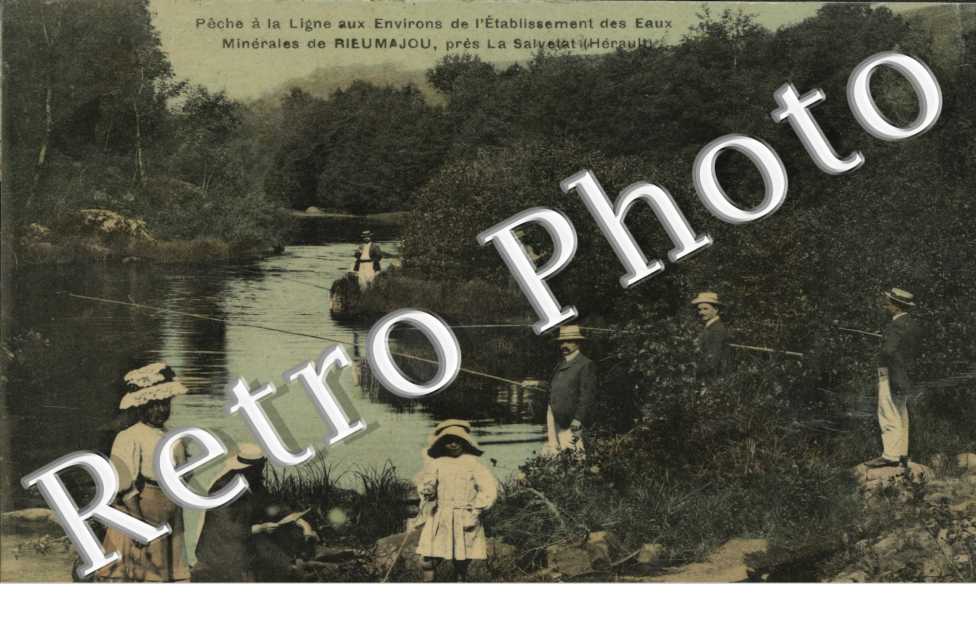peche a la ligne, etablissement des eaux minerales de Rieumajou