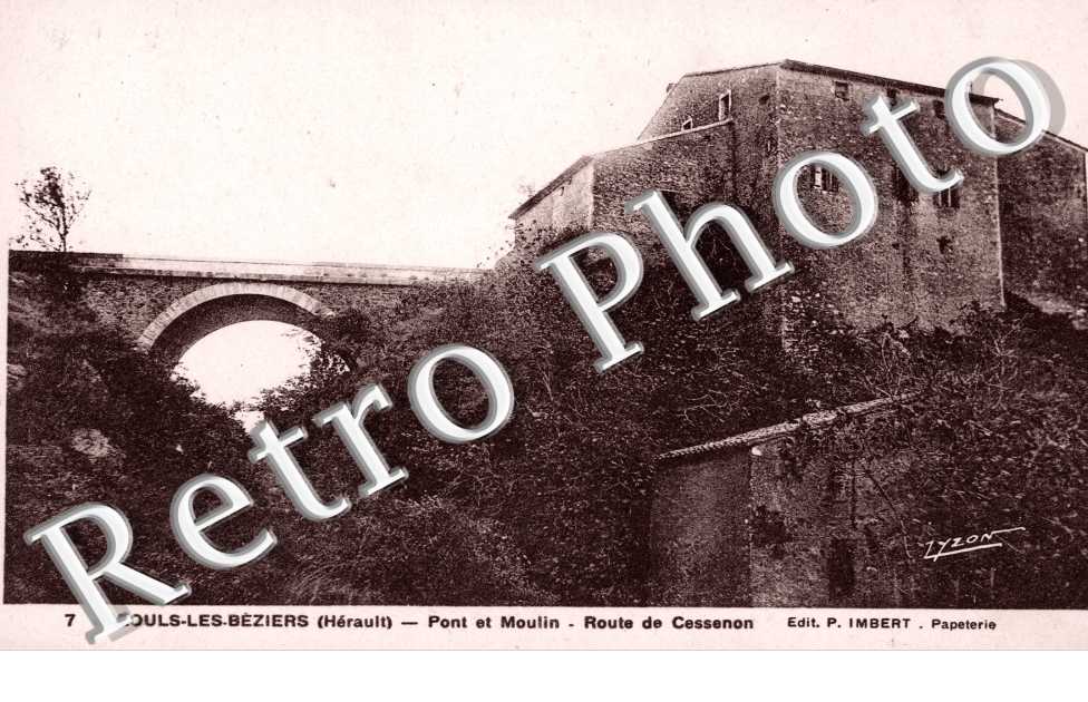 Pont et moulin - route de Cessenon