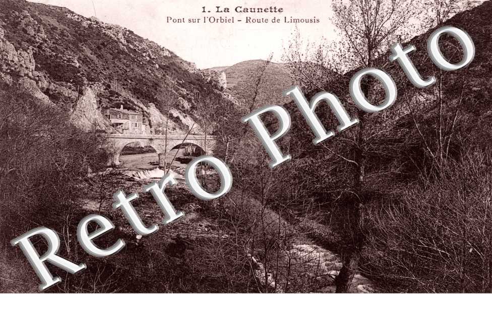 La Caunette. Pont sur l&#039;Orbiel - route de Limousis