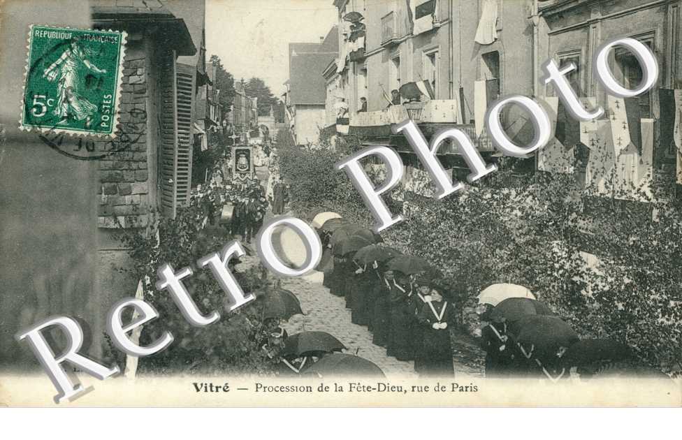 Procession de la Fete-Dieu, Rue de Paris