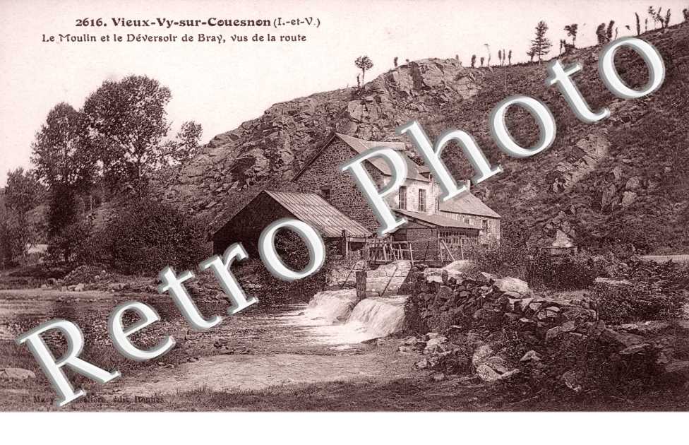 le Moulin et le Deversoir de Bray, Vue de la Route