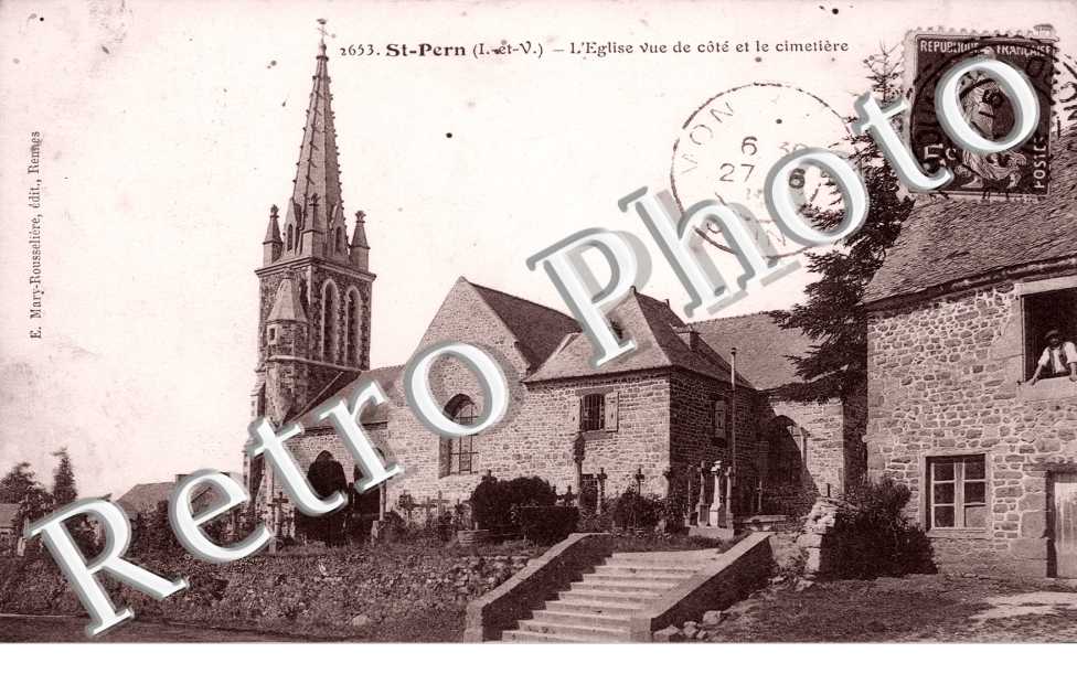 l&#039;Eglise vue de cote et le Cimetiere
