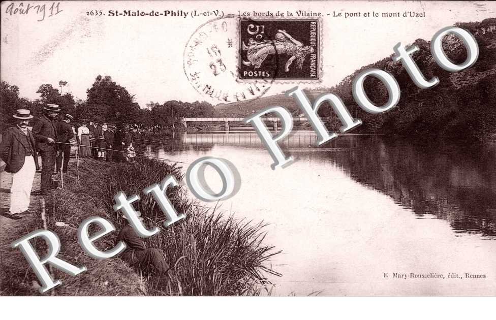 Les bords de la Vilaine - Le pont et le mont d&#039;Uzel