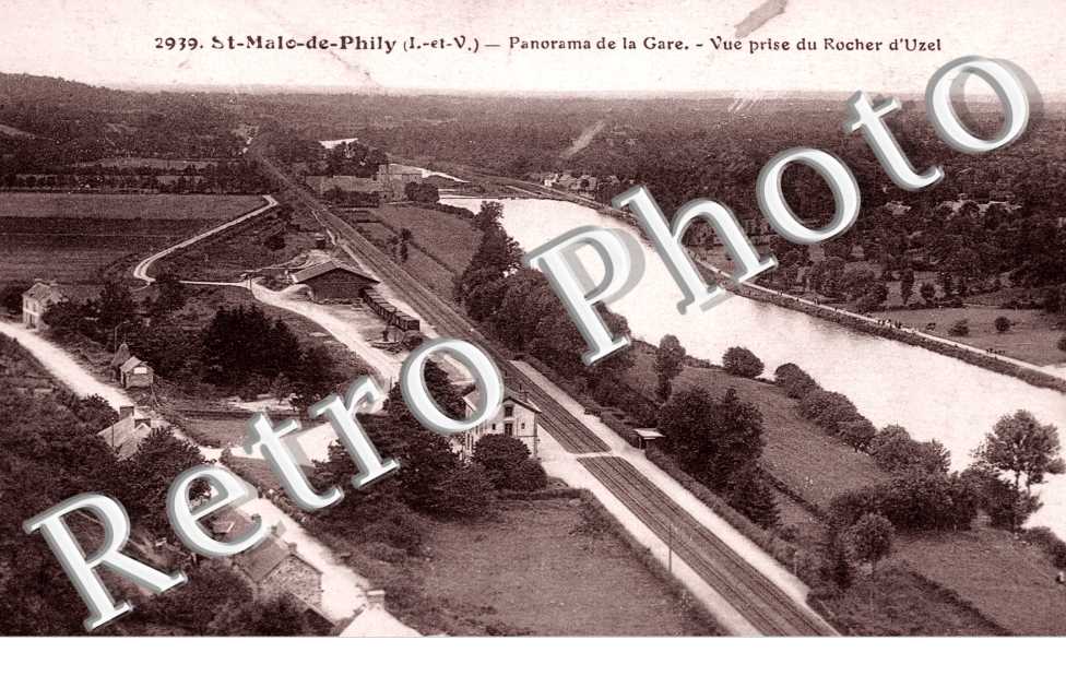 Panorama de la Gare, Vue prise du Rocher d&#039;Uzel
