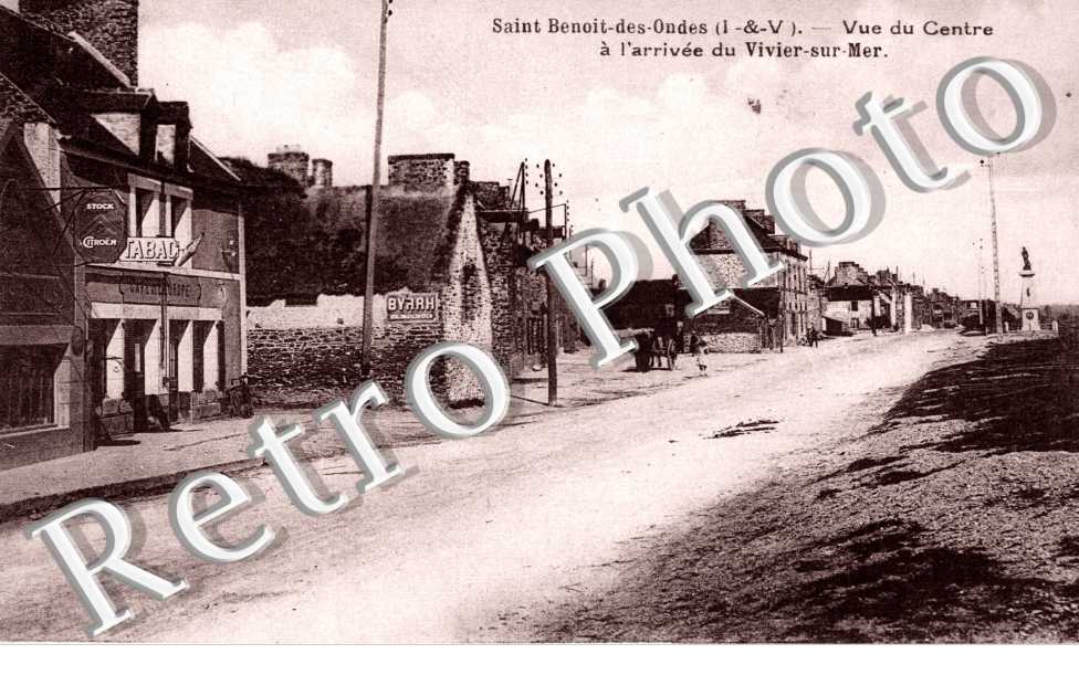 Vue du centre a l&#039;arrivee du Vivier-sur-mer