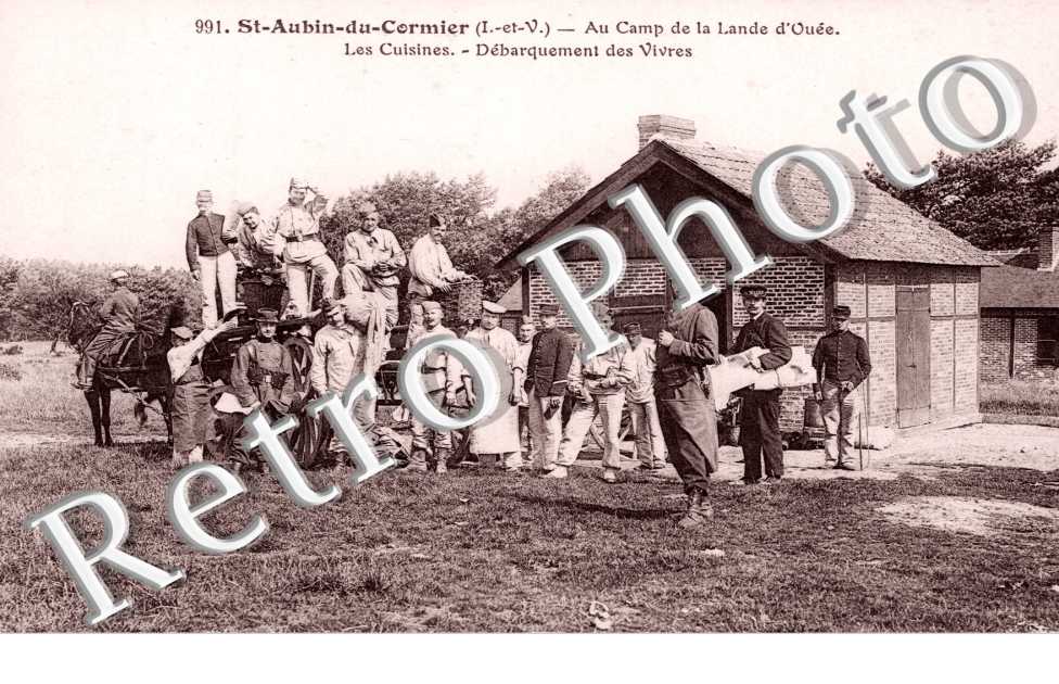 Au camp de la Lande d&#039;Ouee, les Cuisines, Debarquement des vivres