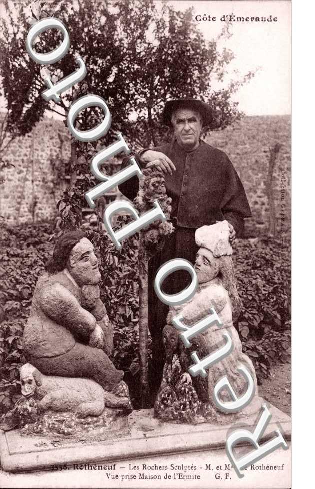 les rochers sculptes, M.et Mme Rotheneuf, vue prise maison de l'ermite