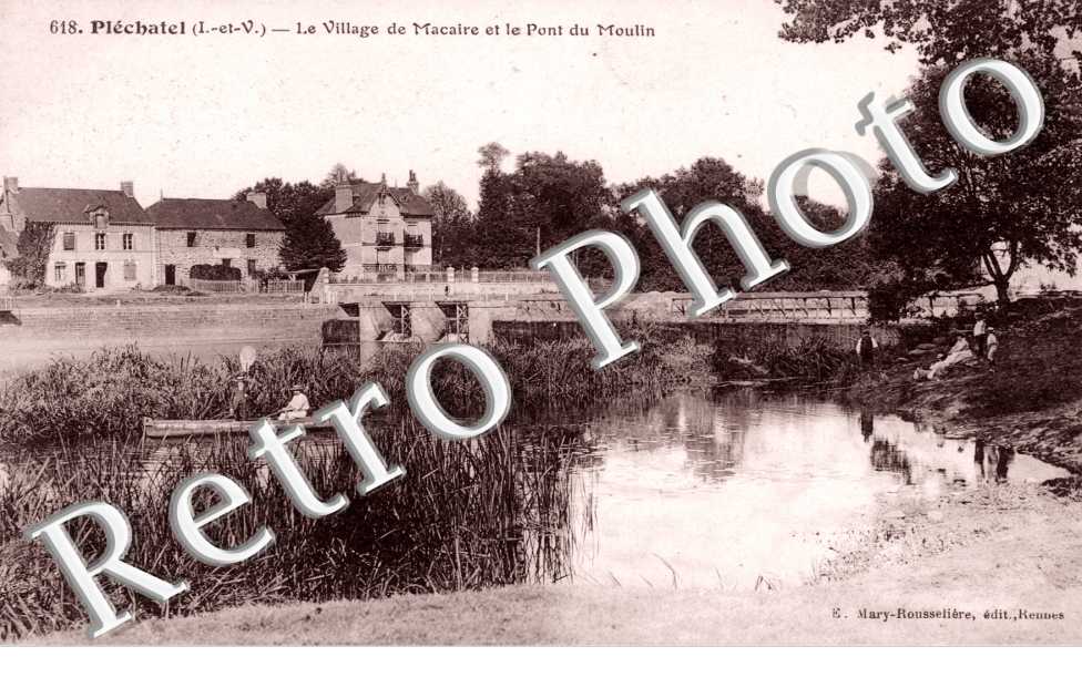 Le village de Macaire et le pont du moulin
